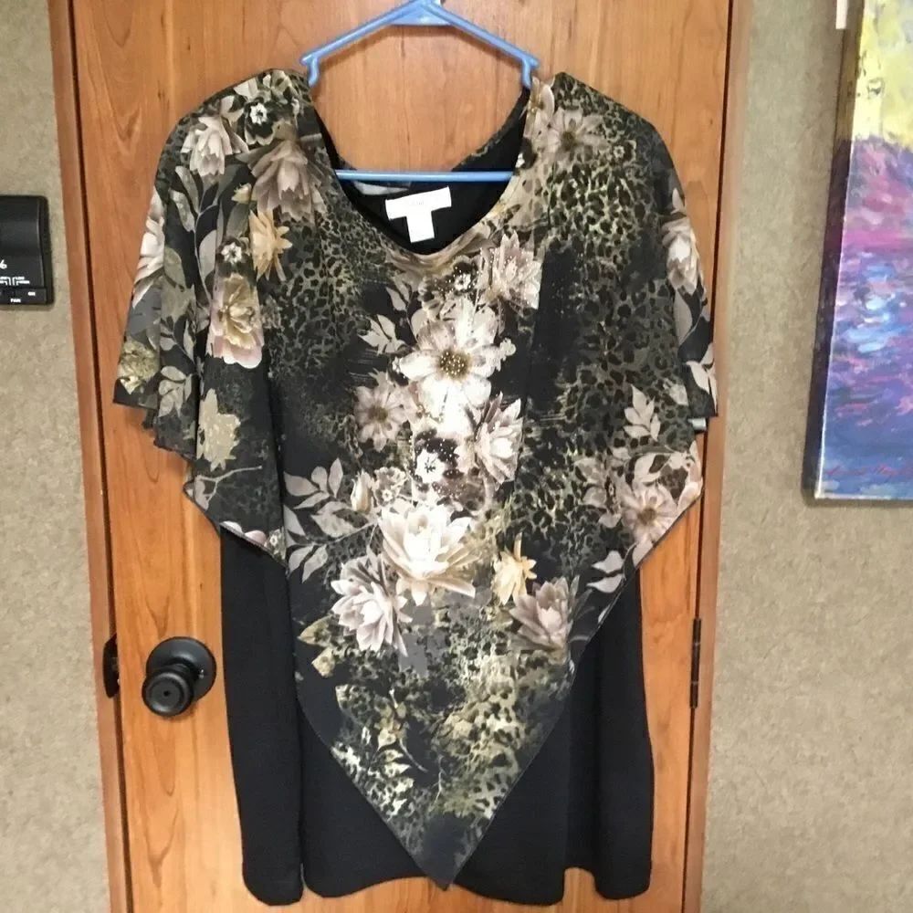 CJ Banks Brand Women’s Sz 2X 2Pc Blouse